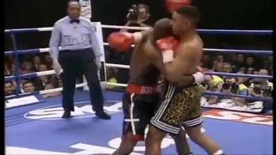On this day 1997. IBF Featherweight championship highlights. Tom 'Boom Boom' Johnson goes for his 12th title defence against unorthodox WBO champ 'Prince' Naseem Hamed.