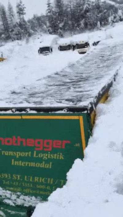 Conveyor belt in the snow? Oh.