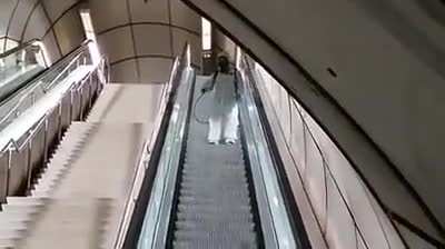This was posted unironically by the official account of a subway in Spain to show how they disinfect their stations