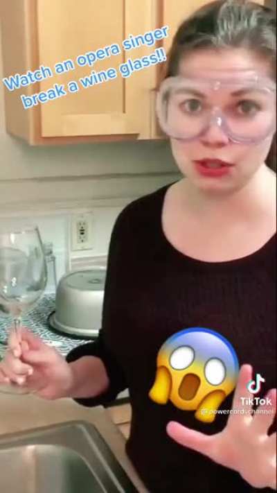Breaking a wine glass