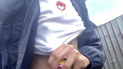 Itty bitty titty reveal