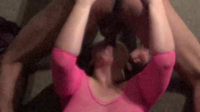 Bull throat fucks my hotwife