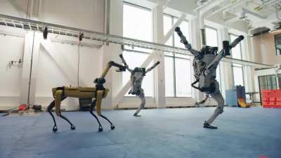Eu lembro quando os robôs da Boston Dynamics mal conseguiam ficar de pé ou caminhar...