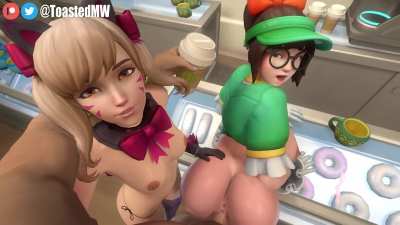 D.va & Mei (Toas<wbr>tedMi<wbr>crowa<wbr>ve) [Overwatch]