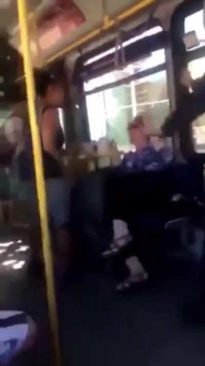 Granny spits on someone and learns a lesson