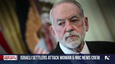 Israeli settlers attack Palestinian woman and NBC News crew