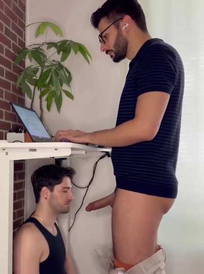 Told my bud about how annoying it is to cum so quick from my gf’s blowjobs. Fortunately he offered to help me improve my stamina. Now we practice every day