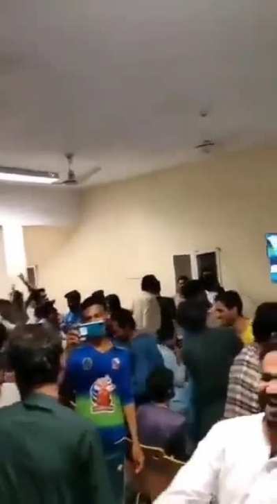 People in balochistan celebrating the victory of Australia over Pakistan.