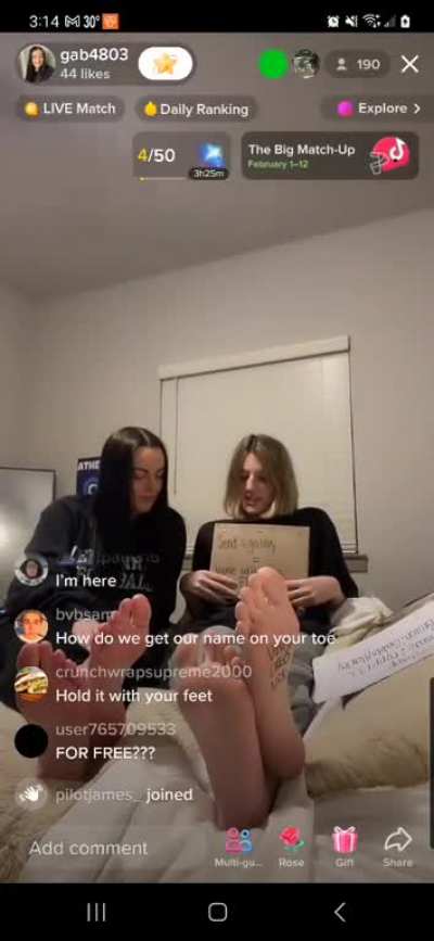 Brunette & Blonde taking turns2