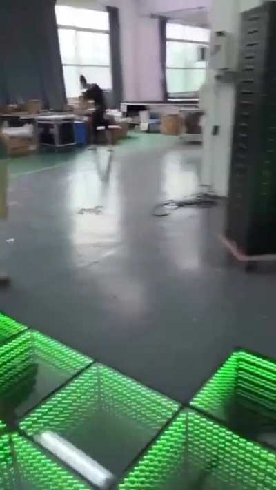 LED dance floor installation