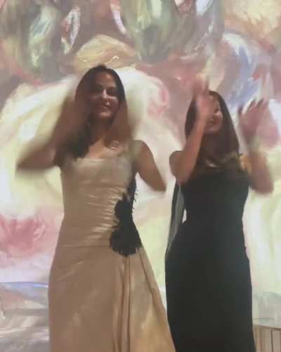 Doing the Charli XCX “Apple” dance at the Duel premiere IG 7/28/2024