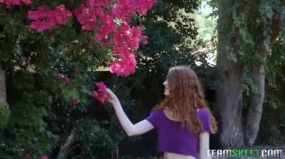 Beautiful Ginger Abbey Rains Dicked in The Park