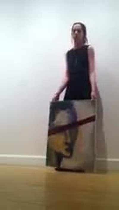 Art Student freaks out on receiving criticism about the painting she made.