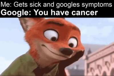Should've gone to see a doctor instead