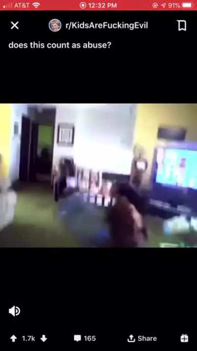 I shouldn’t laugh at a child being beaten by a water jug. (Also I cant cross post so i just did this)