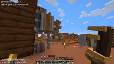 Playing minecraft...