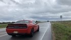 Hellcat Launch in the rain on bald tires. Slow 0-60, but amazing noises.