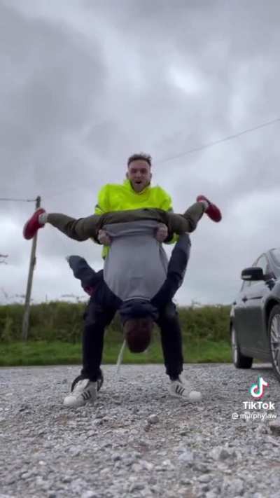 Just imagine driving past these two