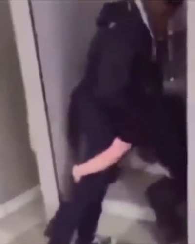 Guy gets choked (sound on at end)
