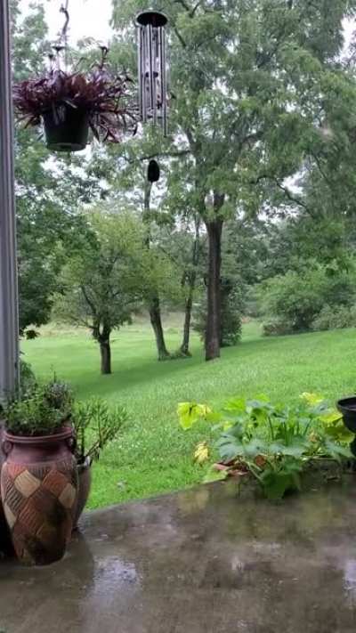Quiet country rainshower