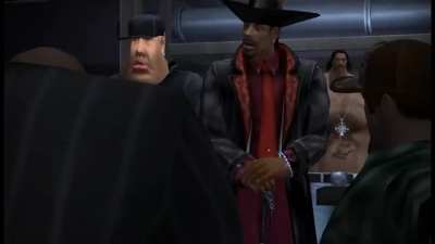 A very normal video game cutscene