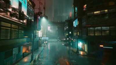 Rainy night at Kabuki - Cyberpunk 2077