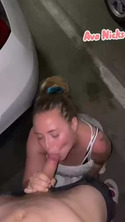 sucking him off in the parking lot