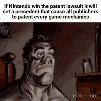 This lawsuit potentially can affect the entire game industry. I wish Nintendo will lose it. We already can't use the Nemesis system and mini-games in loading screen, image how many game mechanics will be patent!