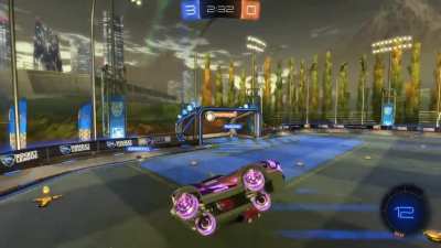 This guy really just passed the ball to himself and followed through with a savage goal..
