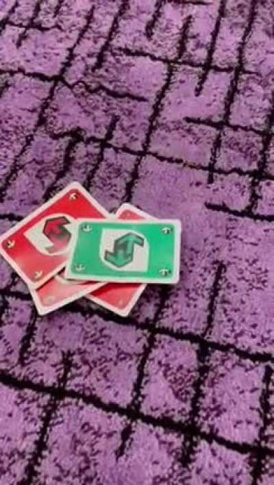 My girlfriend sent me this while playing uno with her family...