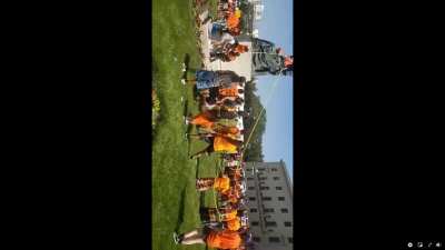 Statue teardown at The Legislative
