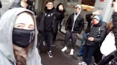 Nothing to see here just a group of walkers randomly singing together