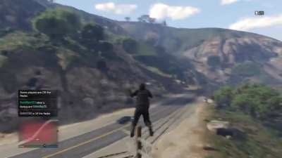 Found out that this sign launches you upwards if you hit it with motorcycle