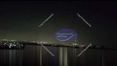 Last night’s Storm Shadow barrage on the Black Sea Fleet in Sevastopol, taken from an elevated position.