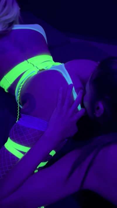 Passionate kissing