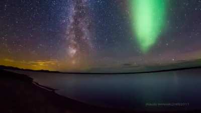 That's the Aurora, pure magic in the skies.