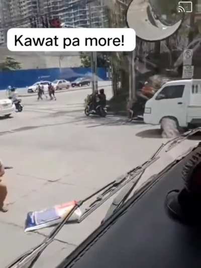 Instant karma for truck raider.