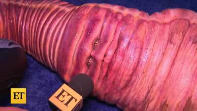 Heidi Klum dressed up as a worm