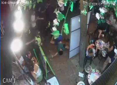 Police sends a guy flying 
