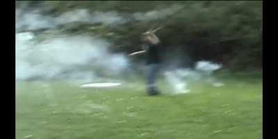 Playing with fireworks isn't smart