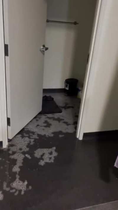 Our sink flooded at 1:00 in the morning in our dorm. It leaked down to the lower floor as well.