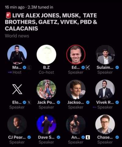 Vivek takes a leak during a Spaces with Elon Musk and Alex Jones. Vivek has a aery weak stream, unpresidential stream.