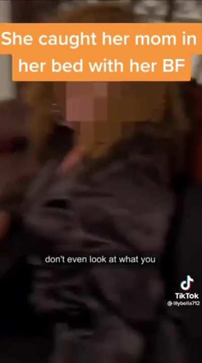 Woman catches her boyfriend sleeping in their bed with her mother.