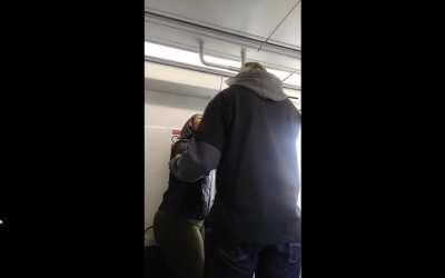 woman points knife at guy who insists he wants to sit next to her
