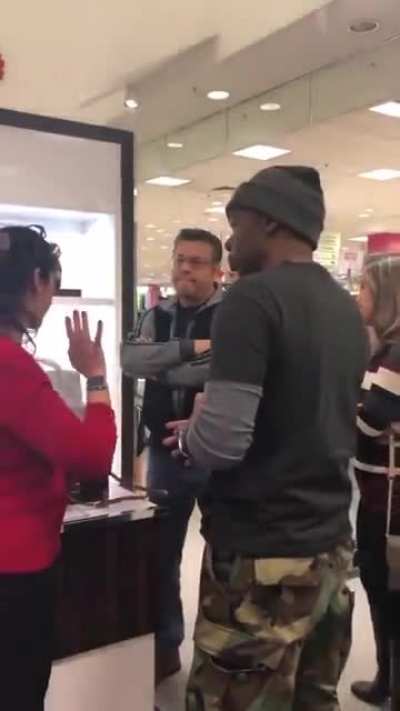 ‘Go back to where you came from’: Male Karen shouts at employee.