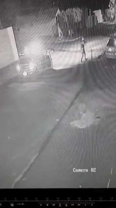 Jumping out of a moving car during a police chase and walking away