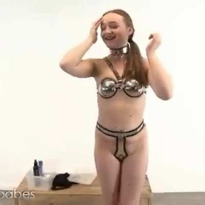 Giving her something to clench around while she is forced to cum