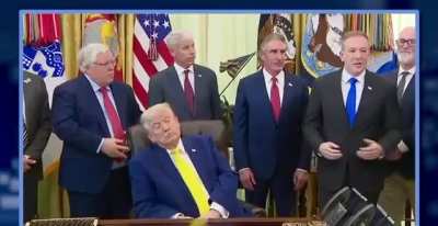 Kimmel Plays Supercut Of Trump Napping: “The guy who spent four years screaming ‘Sleepy Joe’, constantly falling asleep on camera”