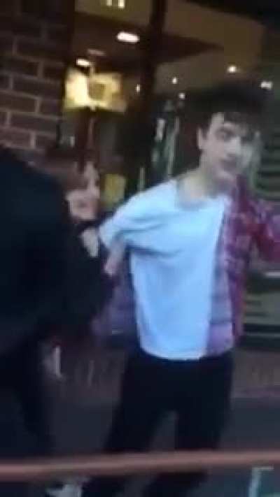 drunk guy thinks he is a bush