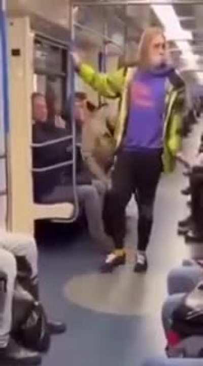 Legendary subway moment caught on camera.